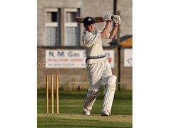 Dougie out bowled